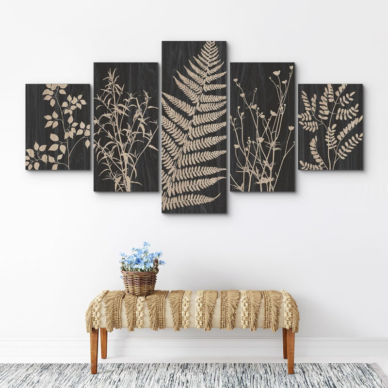 Fern Watercolor, Gray Wall Decor, Extra Large Prints, set of 2 Botanical 2024 Leaves, Modern Home Decor, Minimalist Artwork, Abstract Painting